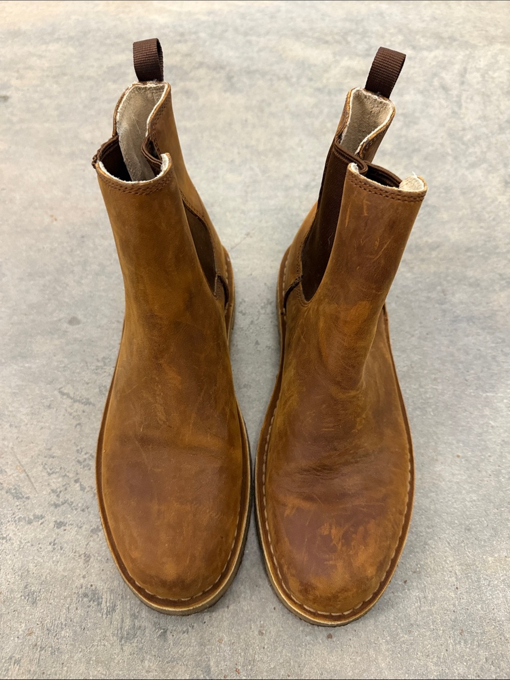 Clarks Brown Leather Chelsea Ankle Boots